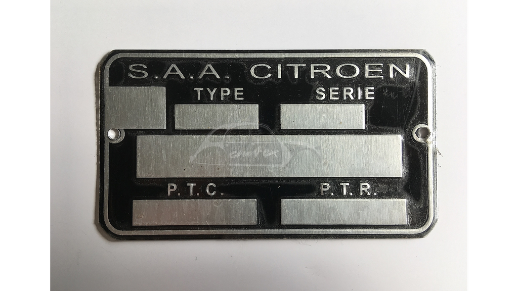 Citroën Typenschild