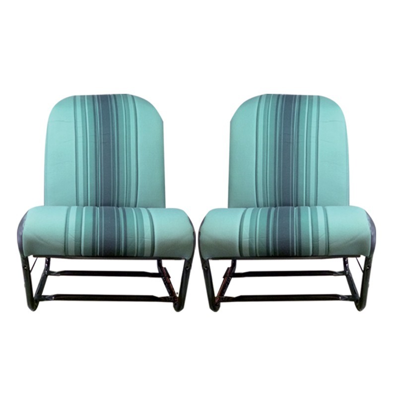 Sitzbezug vorne links & rechts Symmetrisch blau gestreift