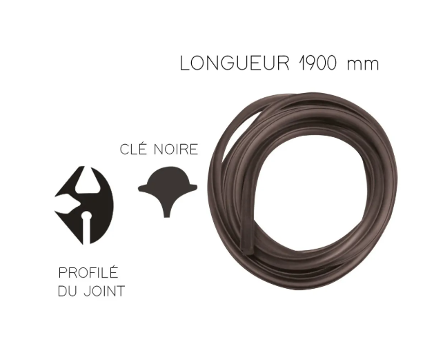 Gummi Heckscheibe 1990 mm Ziergummi schwarz